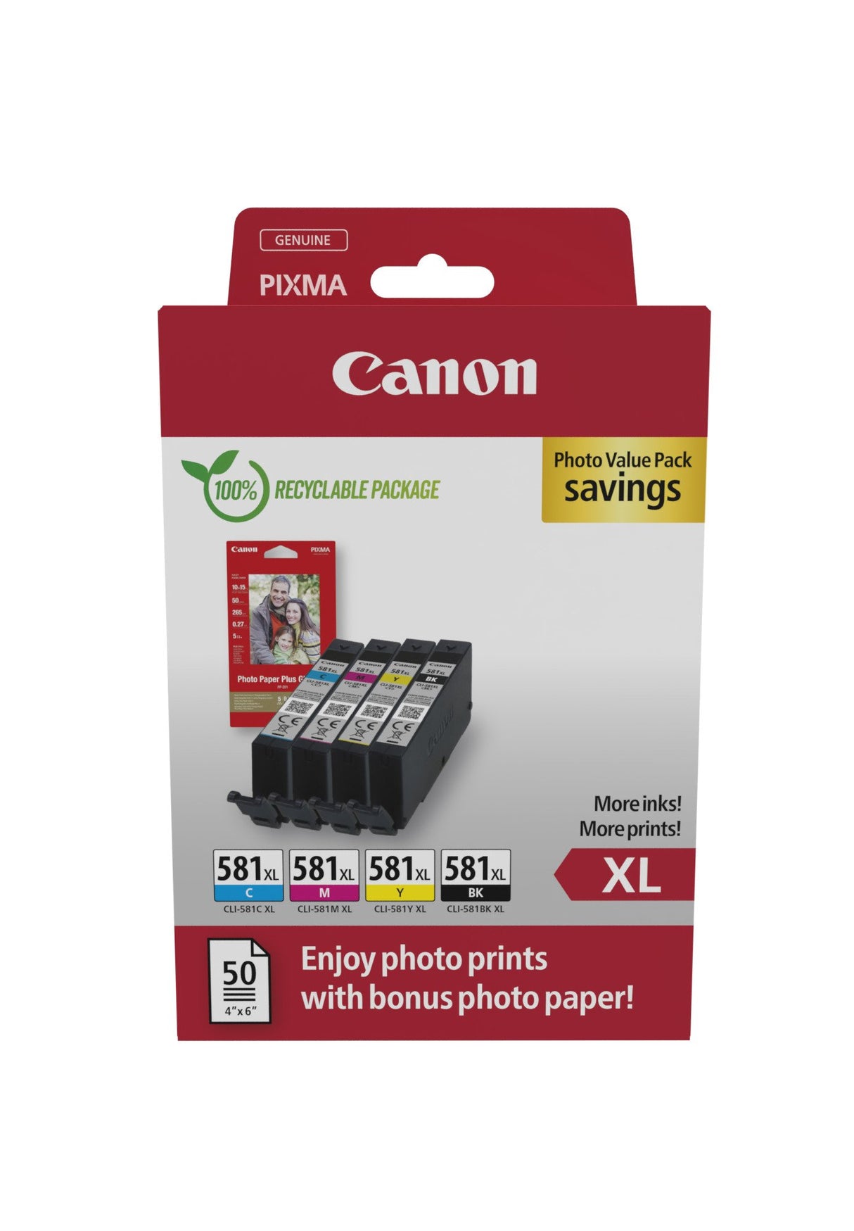 EAN 8714574679075 - Canon 2052C006 cartucho de tinta 4 pieza(s) Original Alto rendimiento (XL) Negro, Cian, Magenta, Amarillo imagen 1