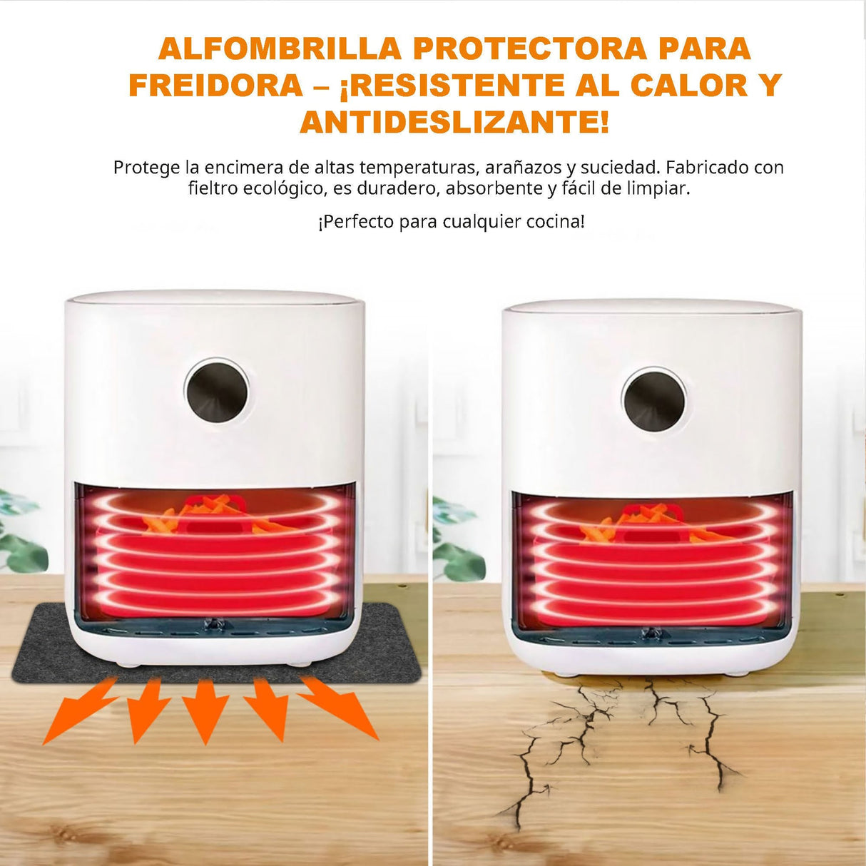 Extralink Home Schutzmatte Für Air Fryer, 60x45 Cm