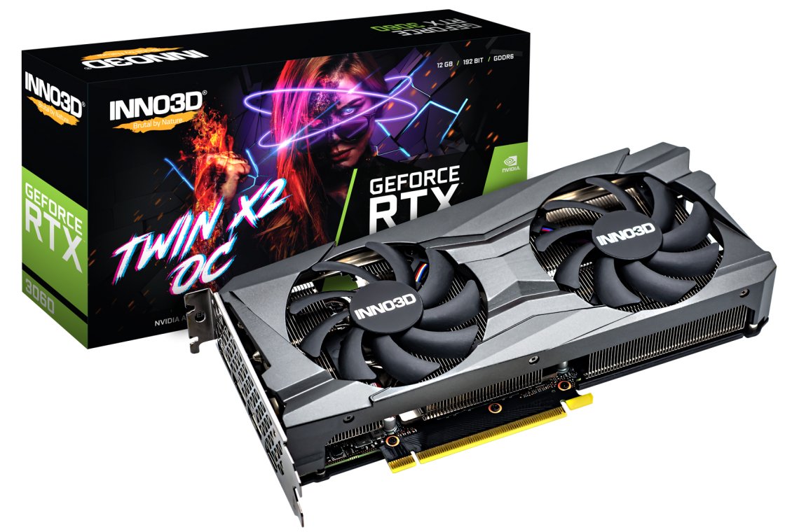 EAN 0835168002104 - INNO3D GEFORCE RTX 3060 TWIN X2 OC NVIDIA 12 GB GDDR6 imagen 1