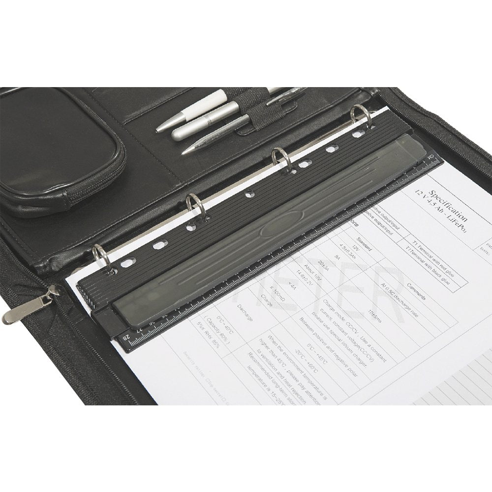 Genie Pp-4m Perforadora De Cuatro Agujeros Para Archivadores Negro