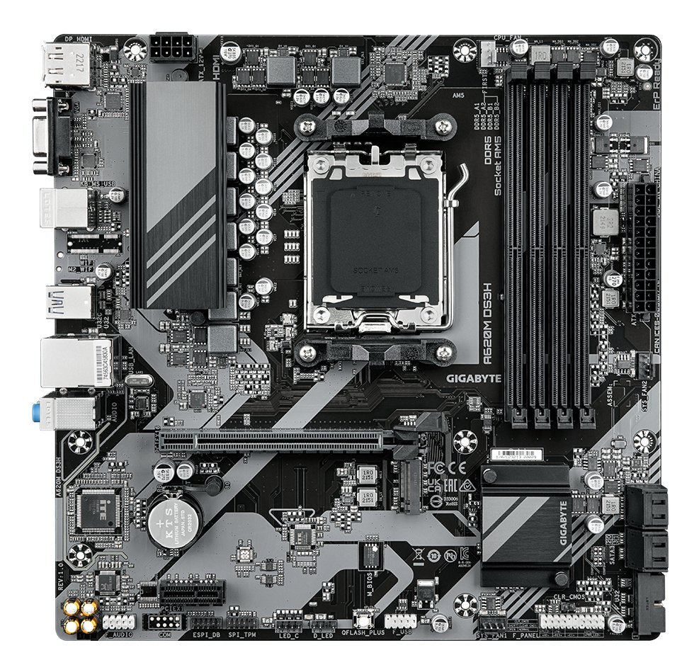 Placa Base Gigabyte A620m Ds3h Am5 Matx 4xddr5