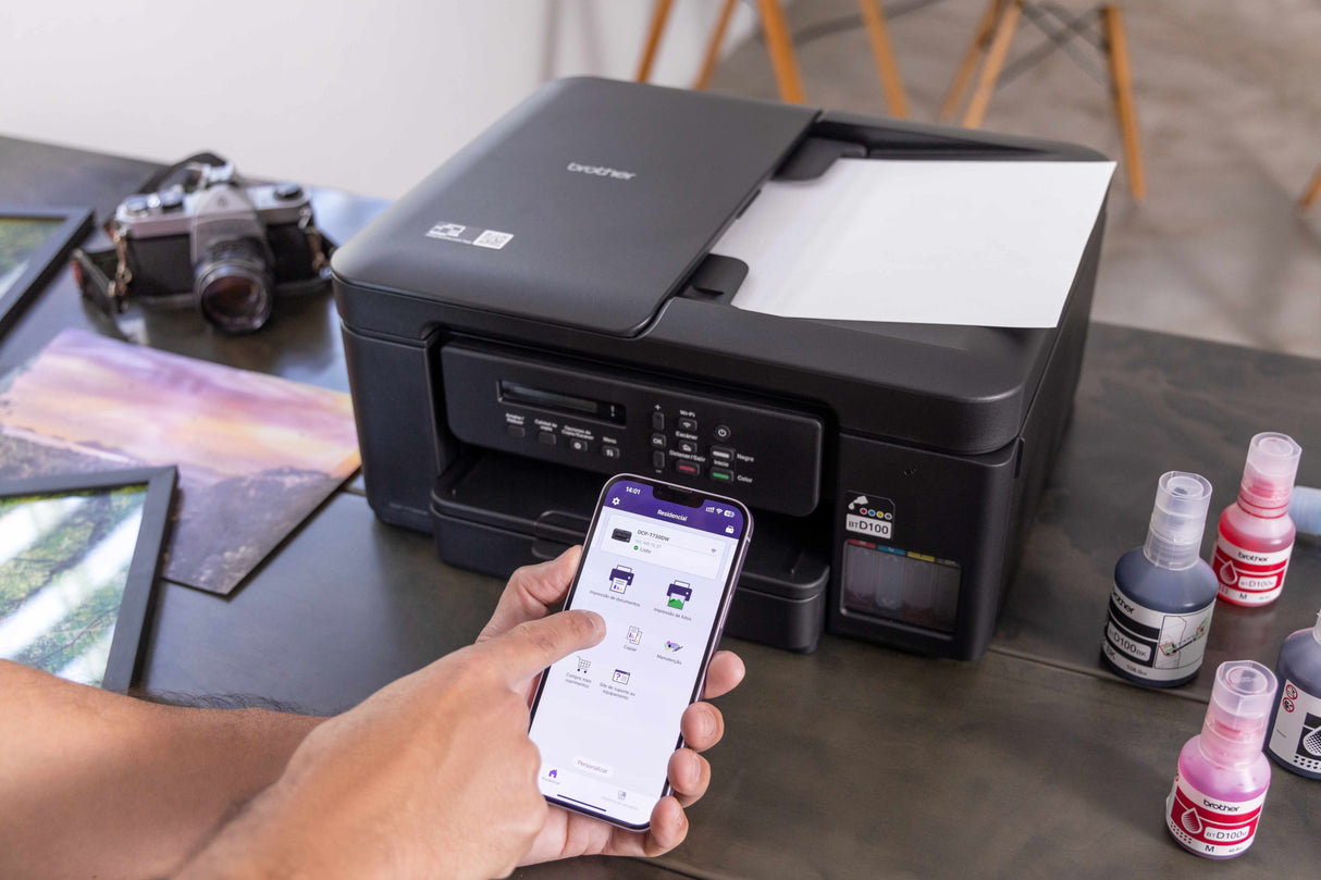 Impresora De Inyección De Tinta Inalámbrica 3 En 1 Brother Dcp-T730dw