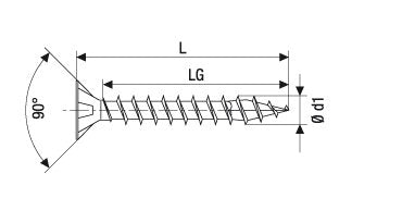 Caja 50 Unid. Tornillo Madera Spax Cabeza Plana Yellox 3,5x35mm Spax