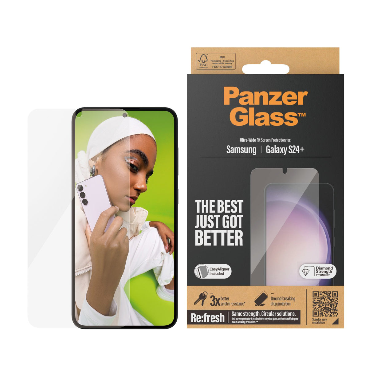 EAN 5711724073519 - PanzerGlass ® Screen Protector Samsung Galaxy S24+ | Ultra-Wide Fit w. EasyAligner Protector de pantalla imagen 2