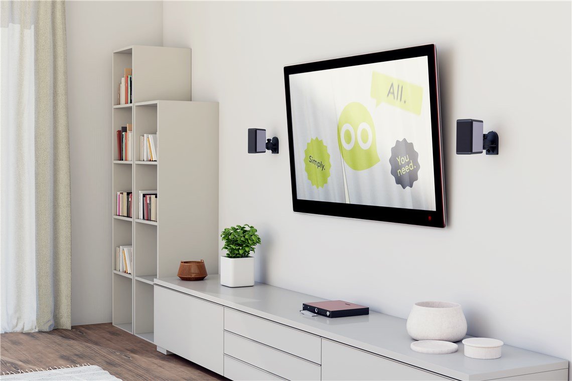 EAN 4040849493935 - Goobay 49393 soporte de altavoz Pared Acrilonitrilo butadieno estireno (ABS) Negro imagen 4