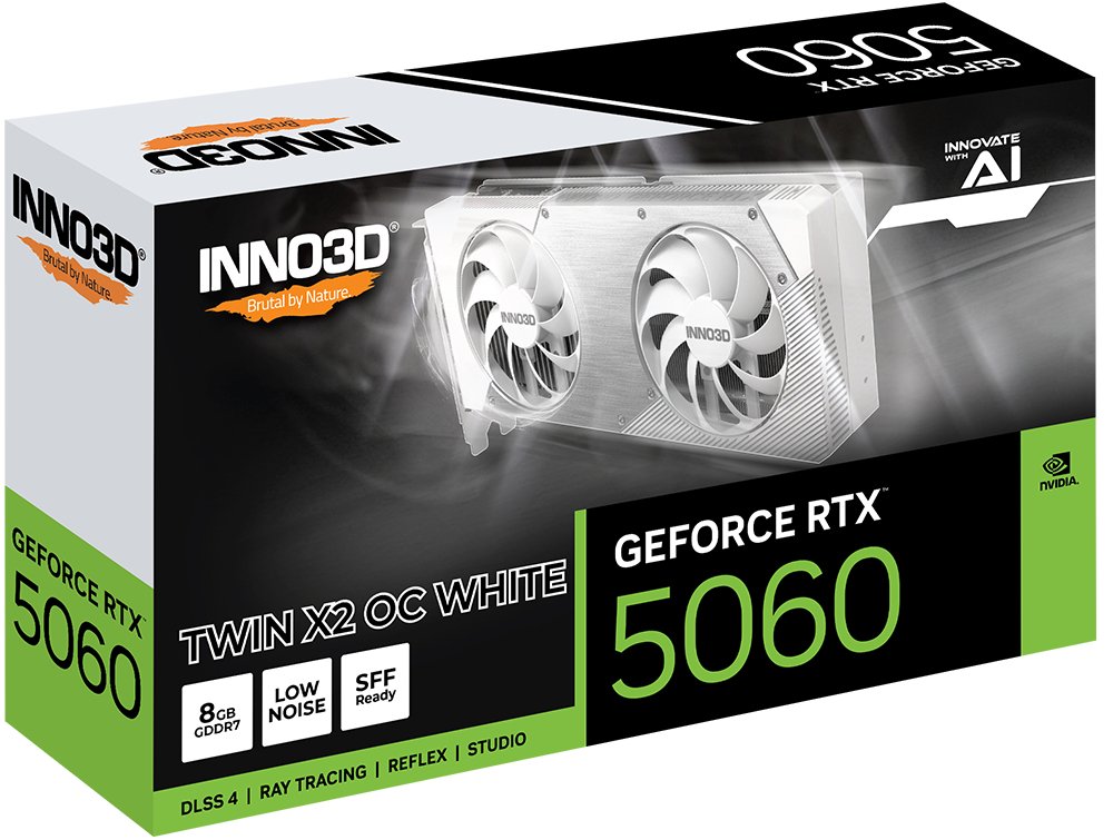 Tarjeta Grafica Inno3d Geforce Rtx 5060 Twin X2 Oc Nvidia 8 Gb Gddr7 N50602-08d7x-195070w