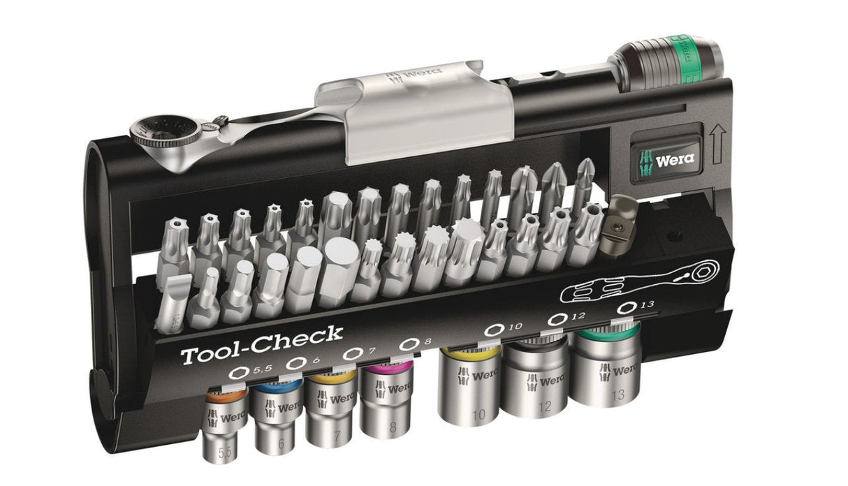 Wera Tool-Check Automotive 1, 38 Piezas, Bit Puesto Negro, Incl. Trinquete Bit
