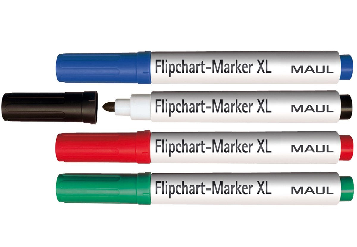 Maul Flipchartmarker Rundspitze 2,0-2,5mm 4er Set