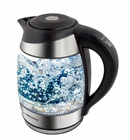 EAN 5901299949849 - Esperanza EKK026 tetera eléctrica 1,7 L 2200 W Negro, Transparente imagen 1