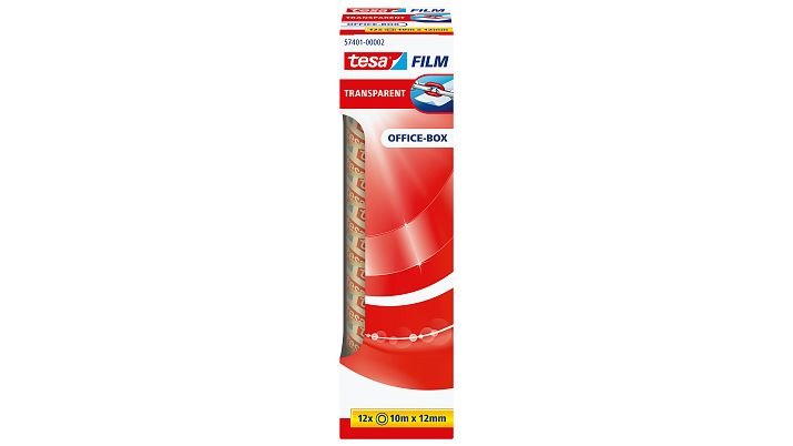 Tesafilm Office Box Rollo 10m 12mm Transparente 12ud.