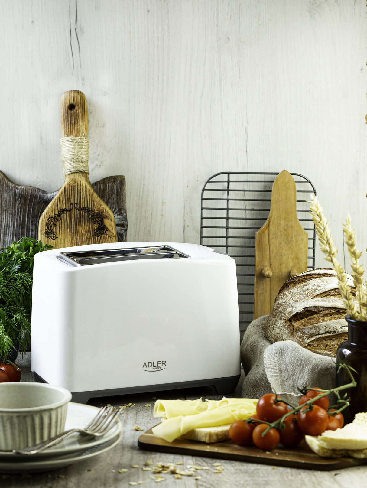 EAN 5902934838238 - Adler AD 3216 tostadora 2 rebanada(s) 1000 W Gris, Blanco imagen 3