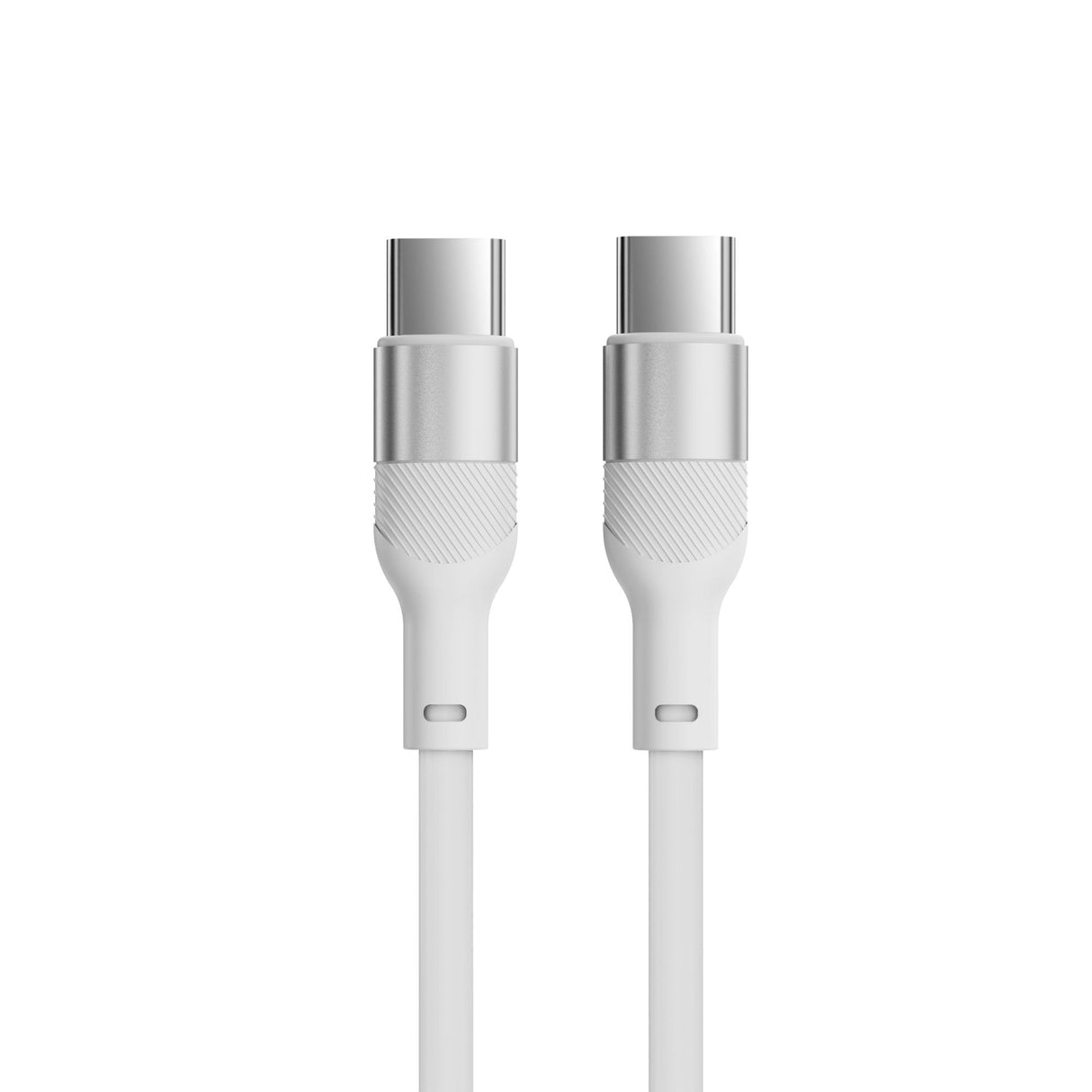 Ksix Bcl060was01 Blanco Cable De Carga Y Datos 1 Metro Usb-C A Usb-C Carga Ultrarrápida 60w