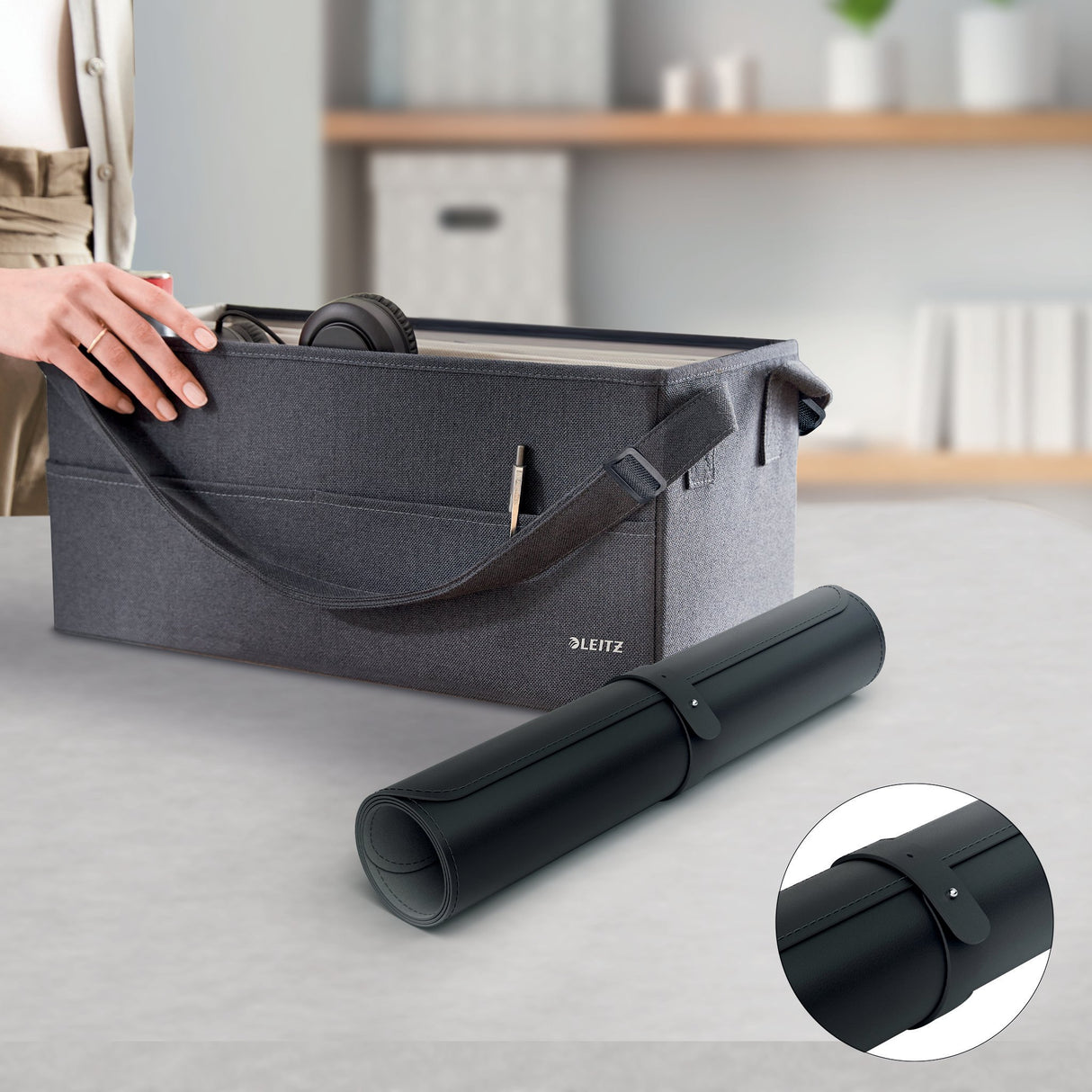 EAN 4002432141869 - Leitz 53820095 protector de escritorio Cloruro de polivinilo (PVC) Negro imagen 3