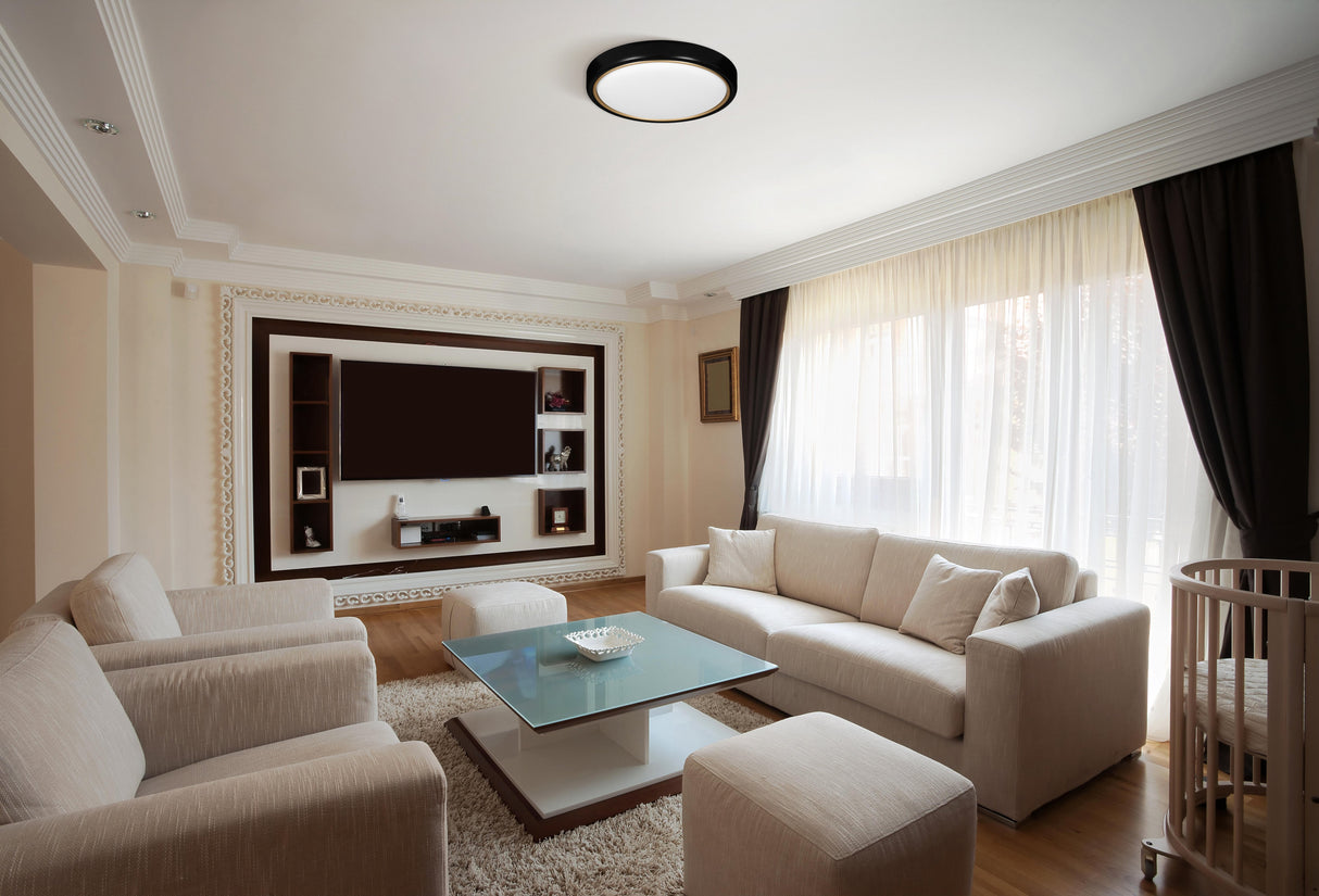 Activejet Led Plafond Verdi Black/Gold 23w