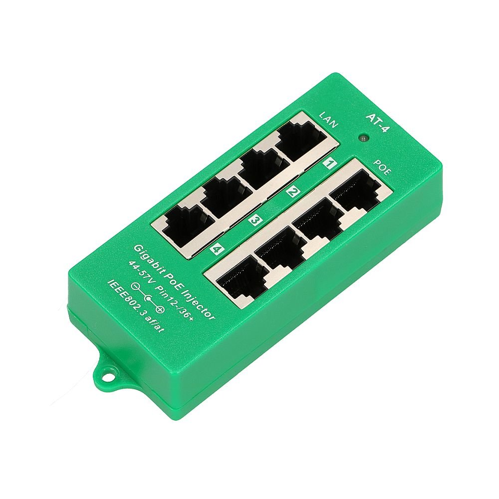 Extralink Active Poe Injector 4 Port Gigabit 802.3at/Af Mode A