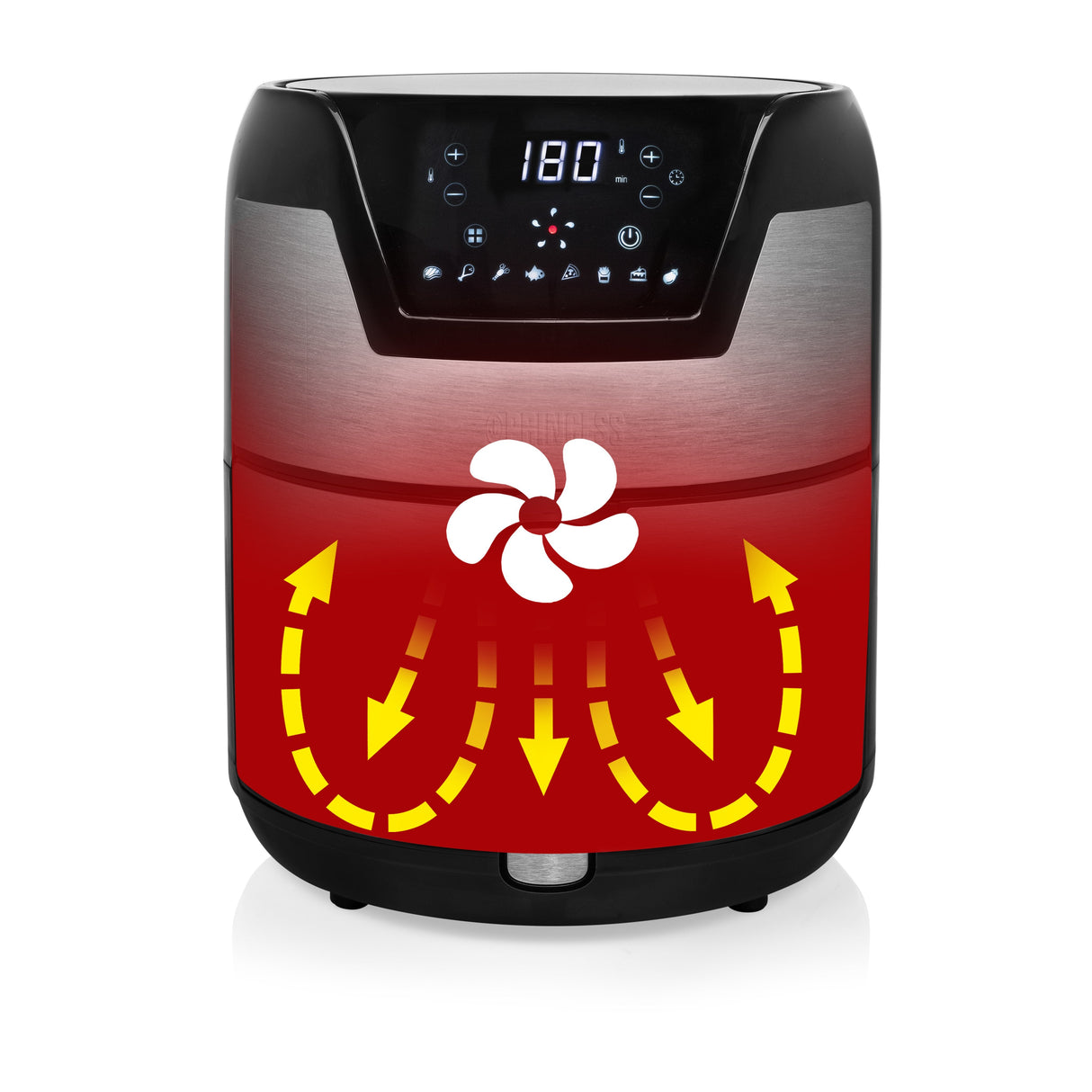 Freidora De Aire Princess 182026 4.5l 1500w Negro. Plata