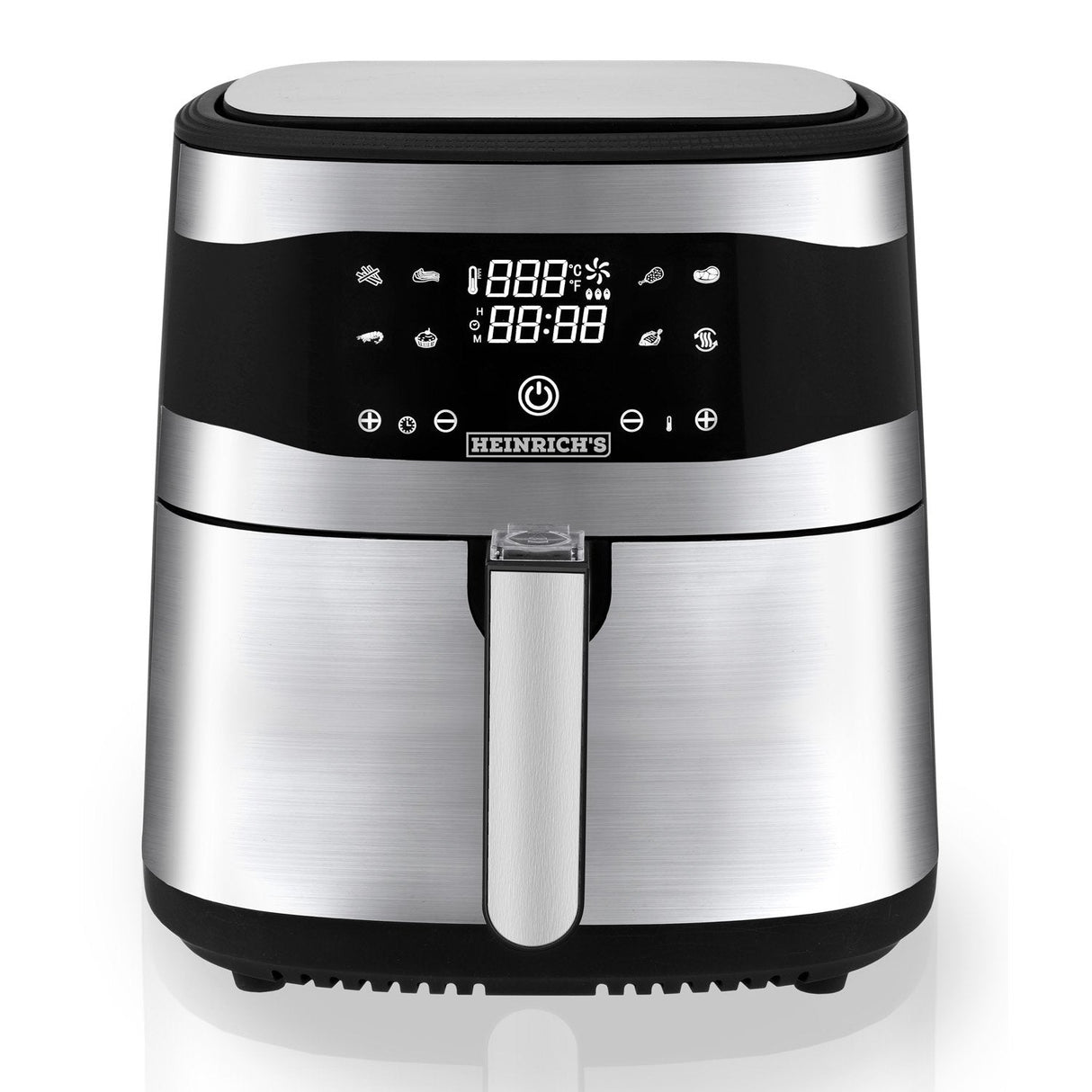 Freidora De Aire Caliente Heinrich Hfr 8205 8,0 L 1800 W Negra Y Plateada