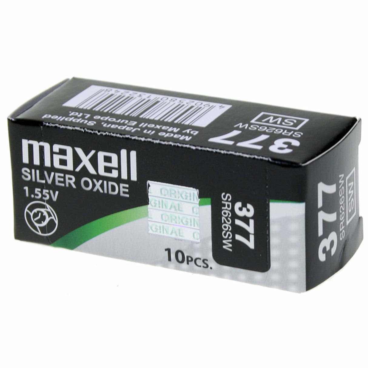 Maxell Caja 10u Micro Pilas Planas Óxido De Plata 1,55v - Sr626sw 377