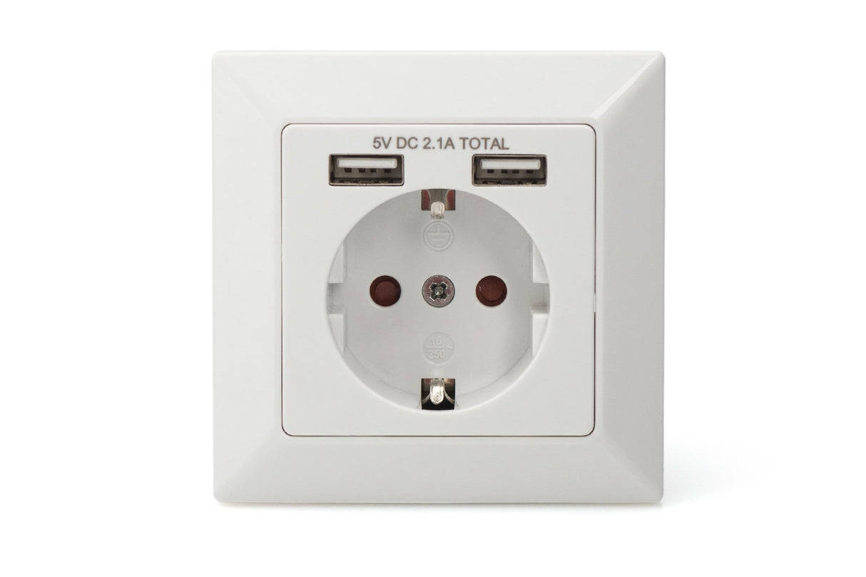 EAN 4016032443193 - Digitus DA-70613 toma de corriente 2x USB Blanco imagen 4