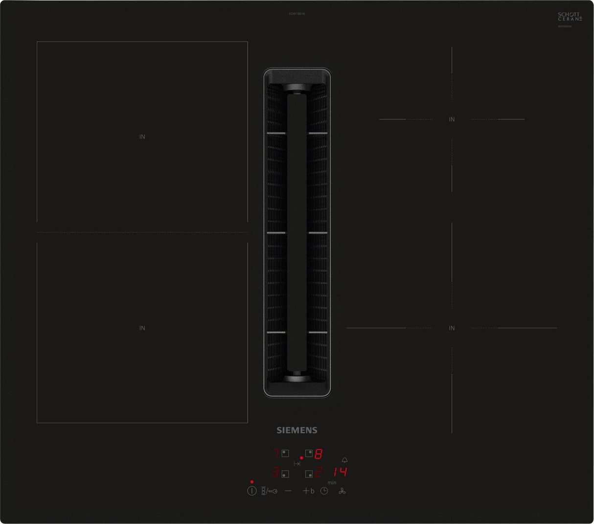 EAN 4242003945872 - Siemens iQ300 ED611BS16E hobs Negro Integrado 60 cm Con placa de inducción 4 zona(s) Campana integrada imagen 1
