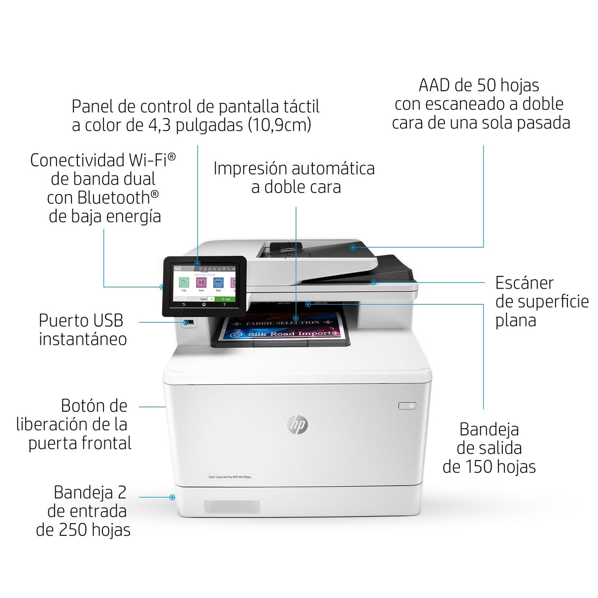 Hp Color Laserjet Pro M479fdw Impresora Multifunción Láser Color Wifi