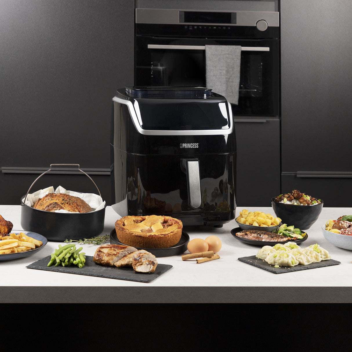 Freidora Princess Sin Aceite + Vaporera 182080