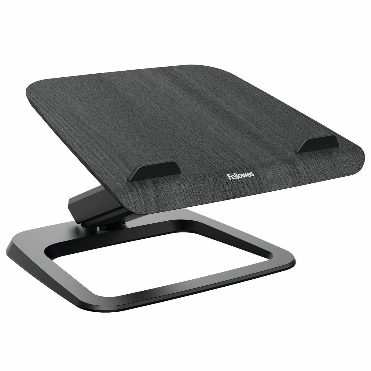 Fellowes Hana Soporte Para Portatil - Sistema De Muelle A Gas - Inclinacion Maxima 95º - 4 Puertos Usb - Base De Aluminio Y Plataforma De Madera - Hasta 29 Pulgadas - Color Negro