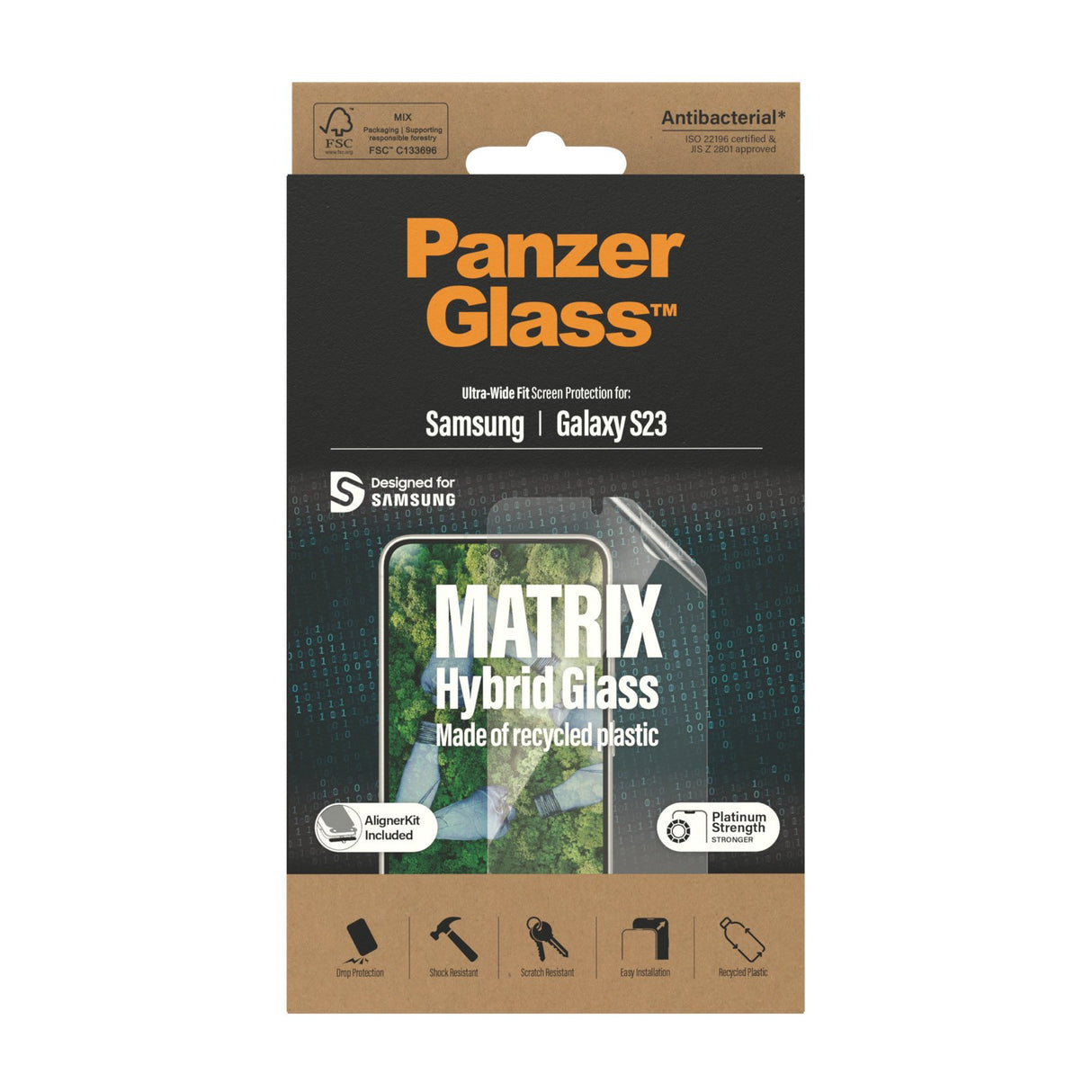 EAN 5711724073182 - PanzerGlass ® ECO MATRIX Screen Protector Samsung Galaxy S23 | Ultra-Wide Fit w. AlignerKit Protector de imagen 3