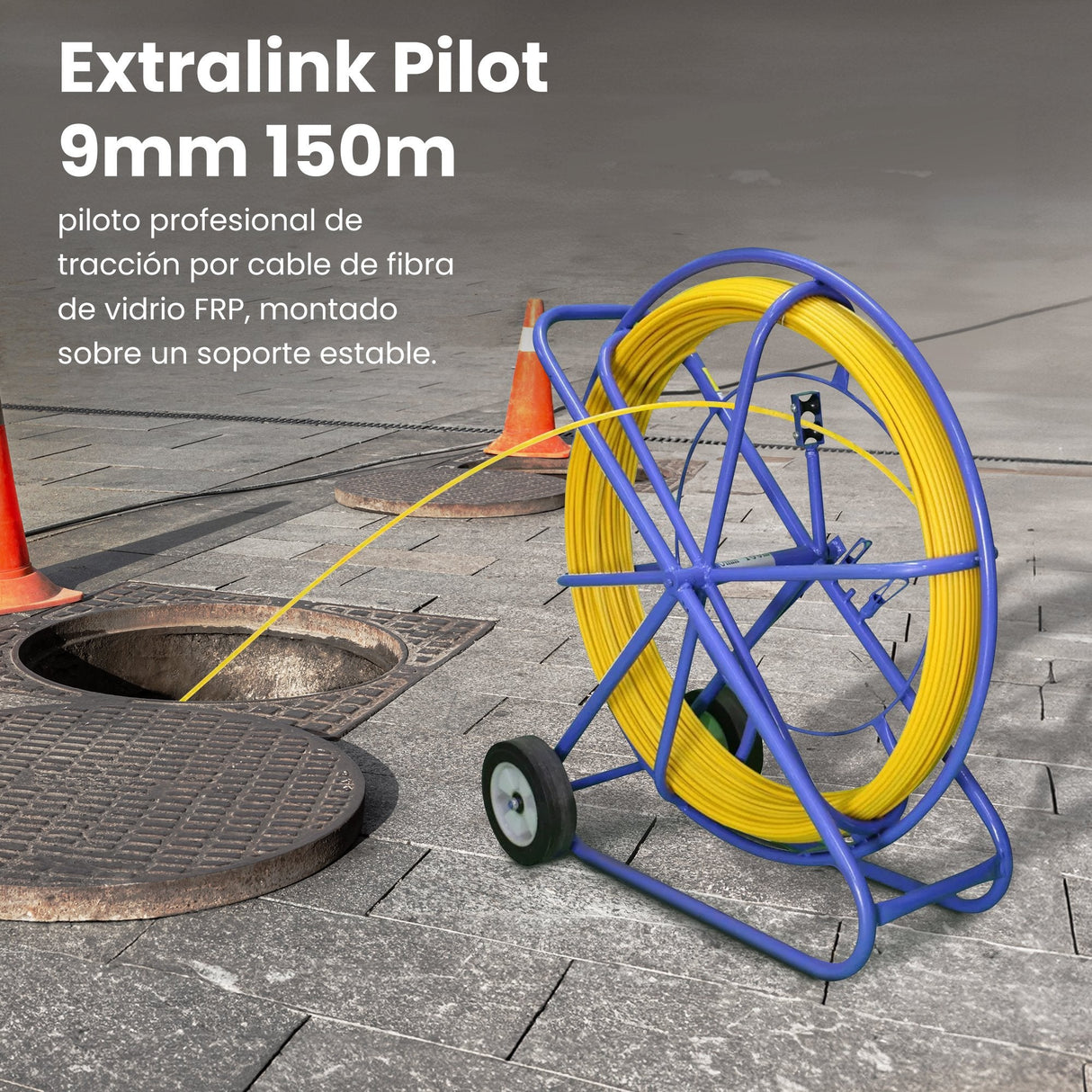 Extralink Ex.15982 Dispensador De Cable Azul, Amarillo