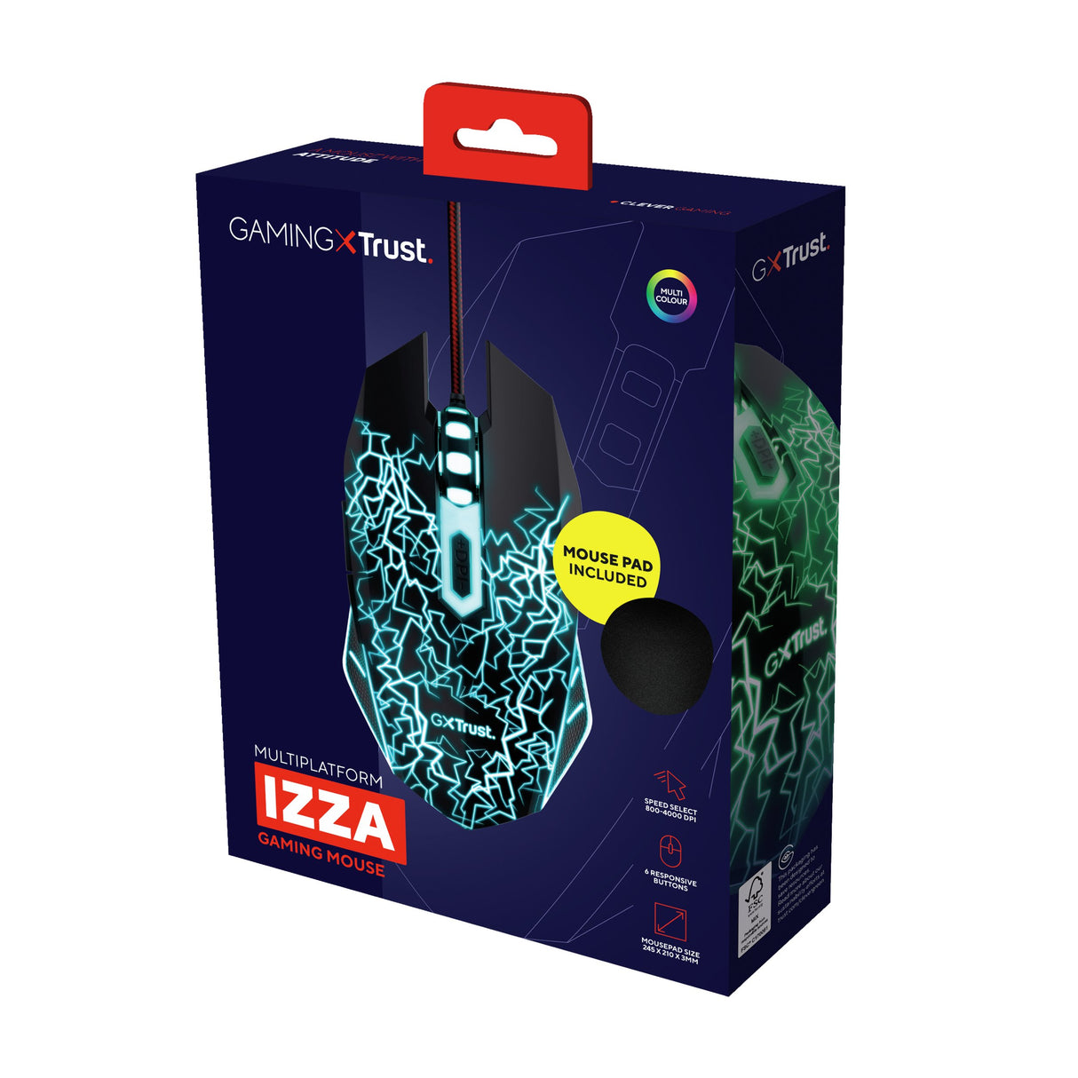 EAN 8713439246254 - Trust GXT 783X ratón Juego Ambidextro USB tipo A Óptico 4000 DPI imagen 7