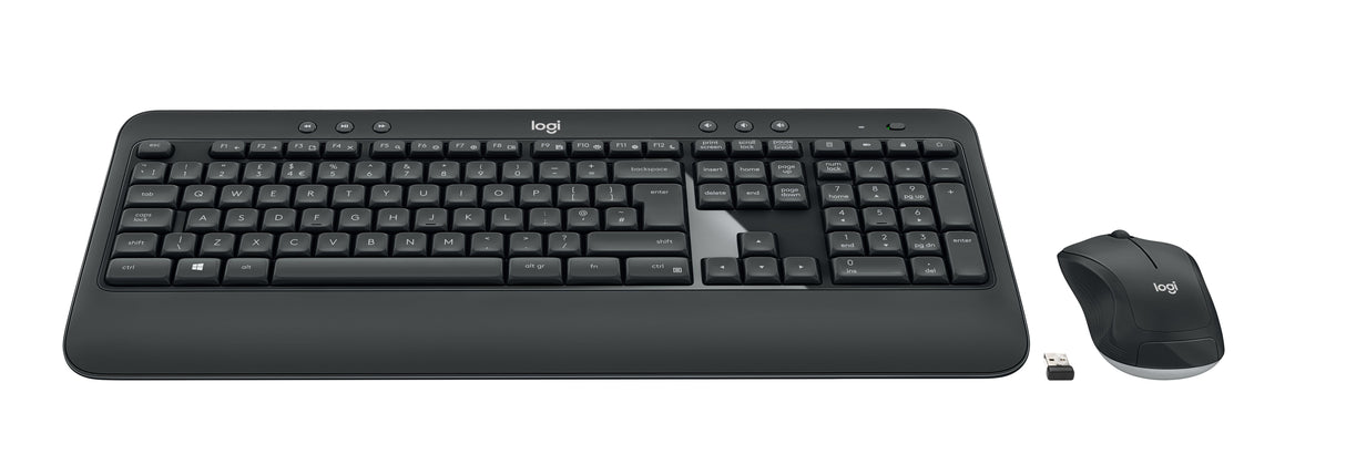 Teclado Inglés Logitech Advanced Mk540 Ratón Incluido Usb Qwerty  Reino Unido Negro, Blanco