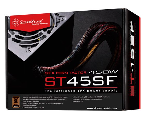 Fuente De Alimentación Sfx Silverstone St45sf V3.0 450w (80plus Bronze. Vent. 92mm)