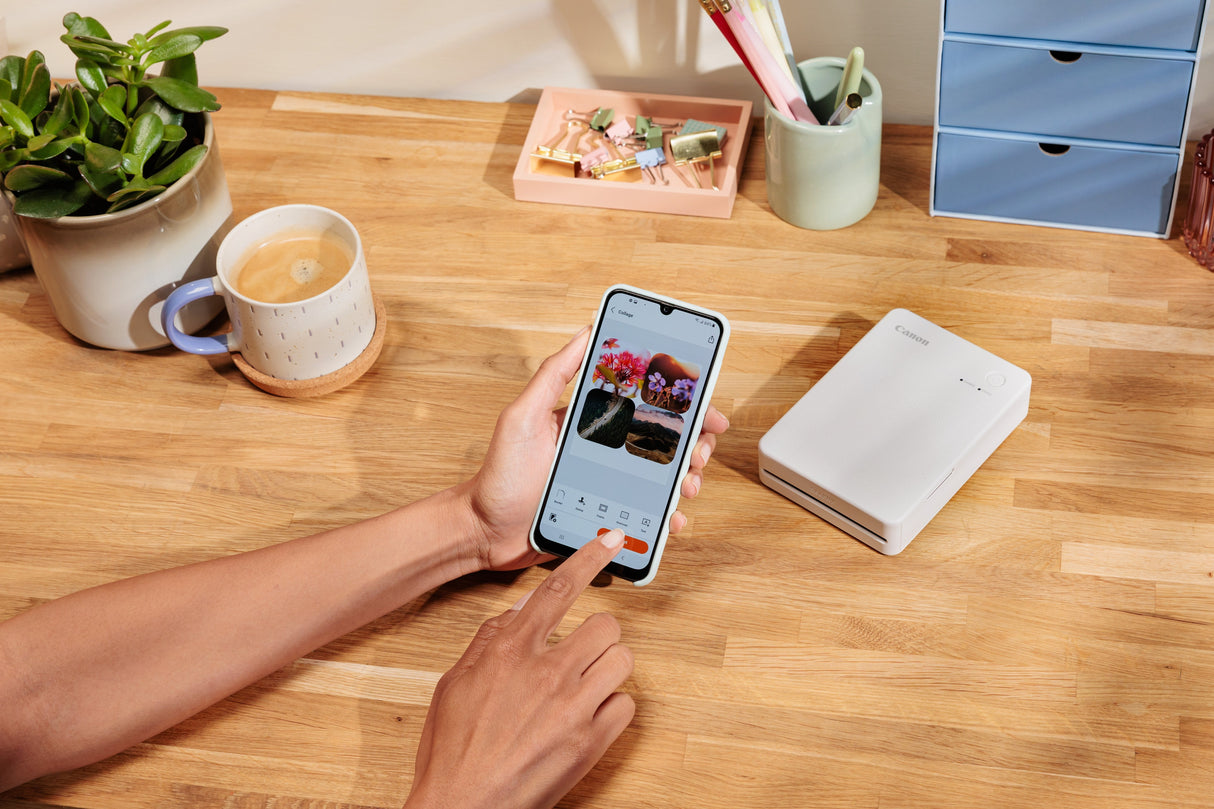 Canon Selphy Qx20 Bk Impresora De Foto Pintar Por Sublimación 287 X 287 Dpi 2.8" X 3.3" (7.2x8.5cm) Wifi