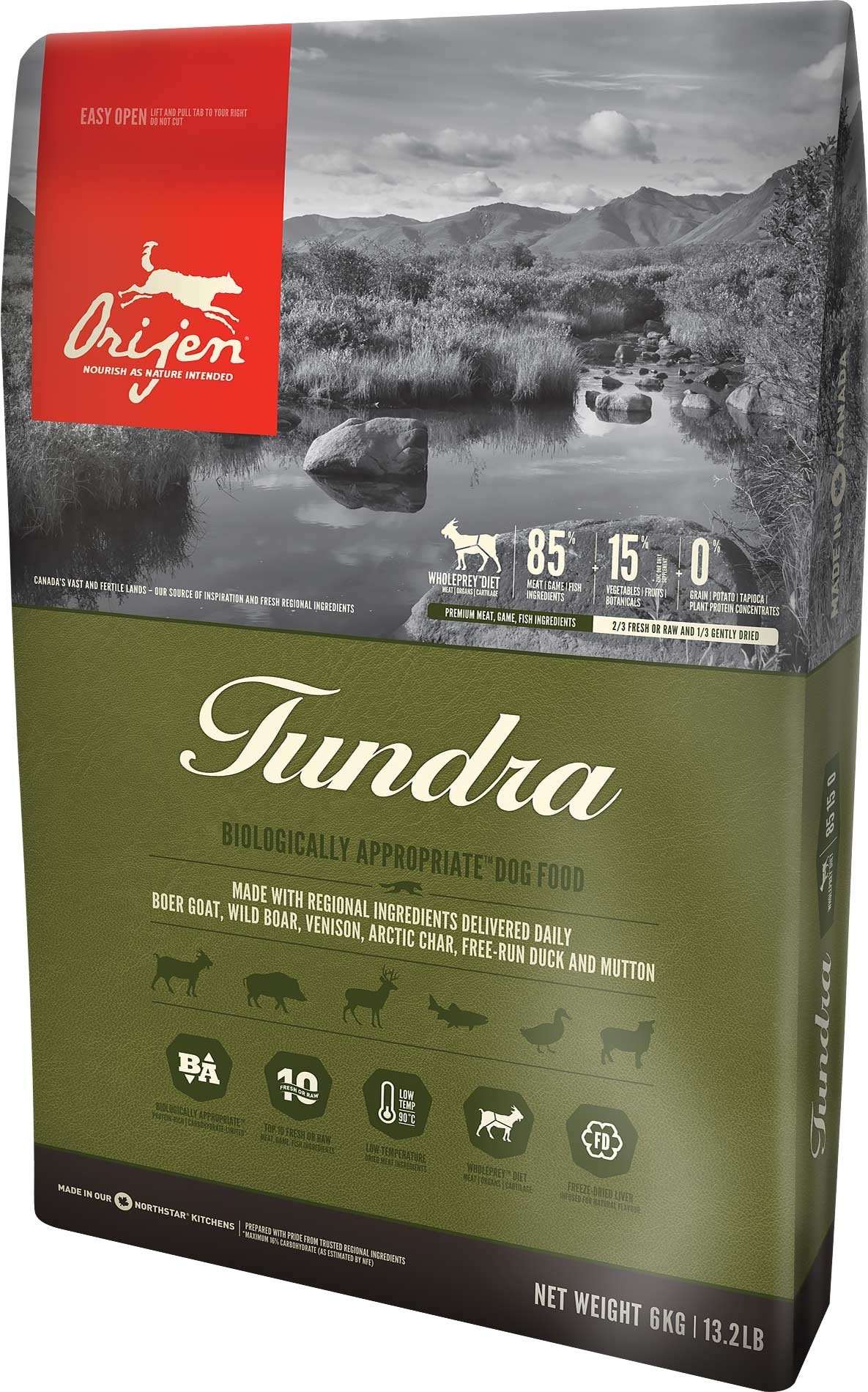 EAN 0064992185121 - Orijen Tundra 11,4 kg Adulto Pollo, Pescados, Pavo imagen 1