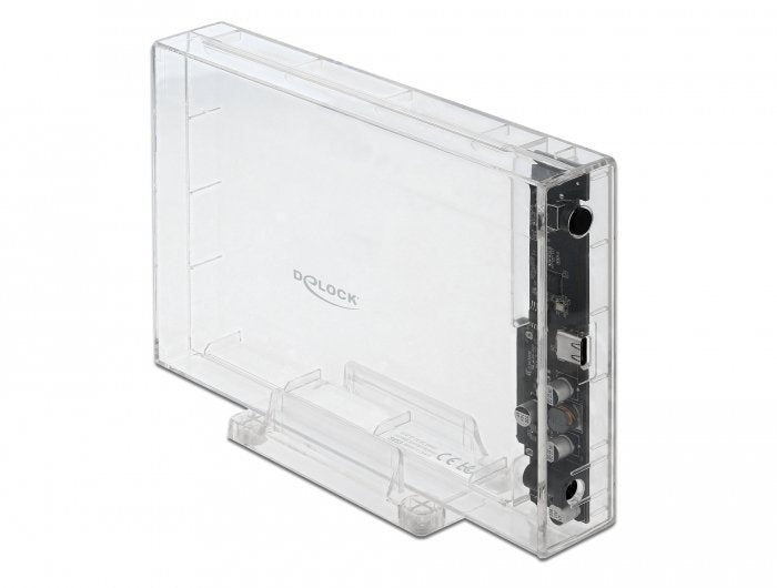 Caja Delock 42623 Para Disco Duro Externo Carcasa De Disco Duro/Ssd Transparente 2.5/3.5", Caja De Unidades Transparente, Carcasa De Disco Duro/Ssd, 2.5/3.5", Serial Ata Iii, Hot-Swap, Conexión Usb, Transparente