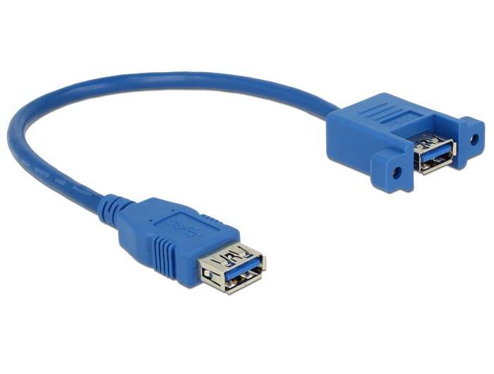 Delock Cable Usb 3.0 A Hembra > Usb 3.0 A Hembra Para Instalación 0,25 M