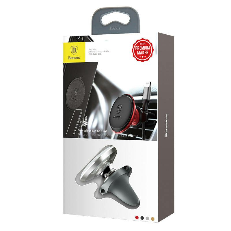 Baseus Car Mount Magnetic Car Air Vent Phone Holder, White (Sugx020012)
