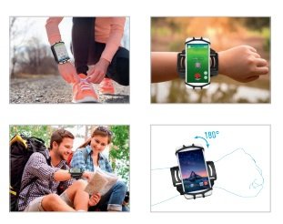 Mobilis Brazalete De Brazo/Muñeca Universal Para Smartphones De 4" A 6"