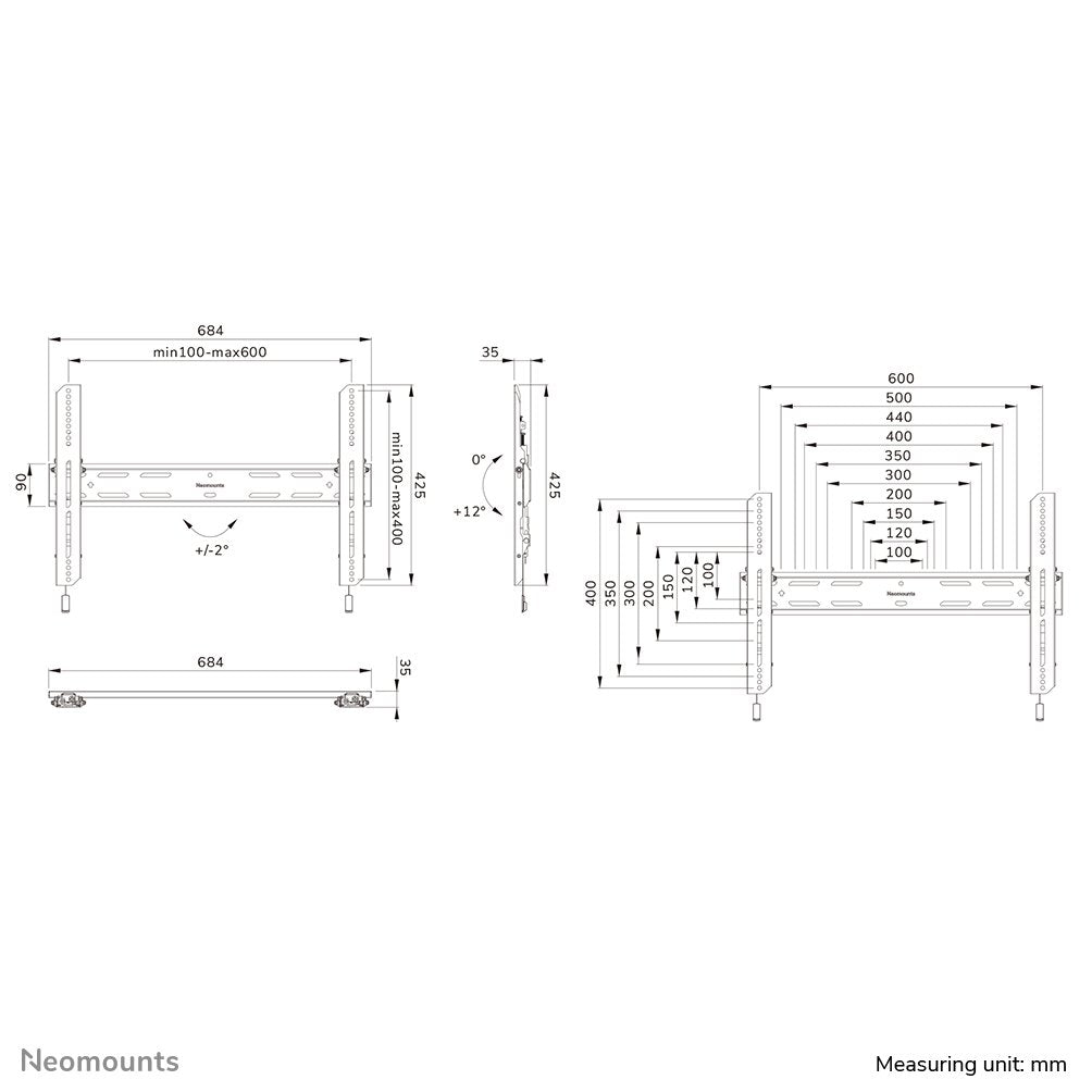 EAN 8717371448868 - Neomounts WL35S-850BL16 soporte para TV 2,18 m (86") Negro imagen 20