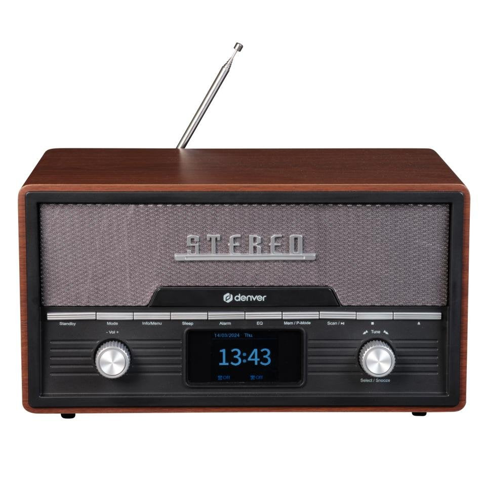 Denver Mda-525dw Retro-Anlage Dab+/Fm/Bt/Cd Holz Dunkel