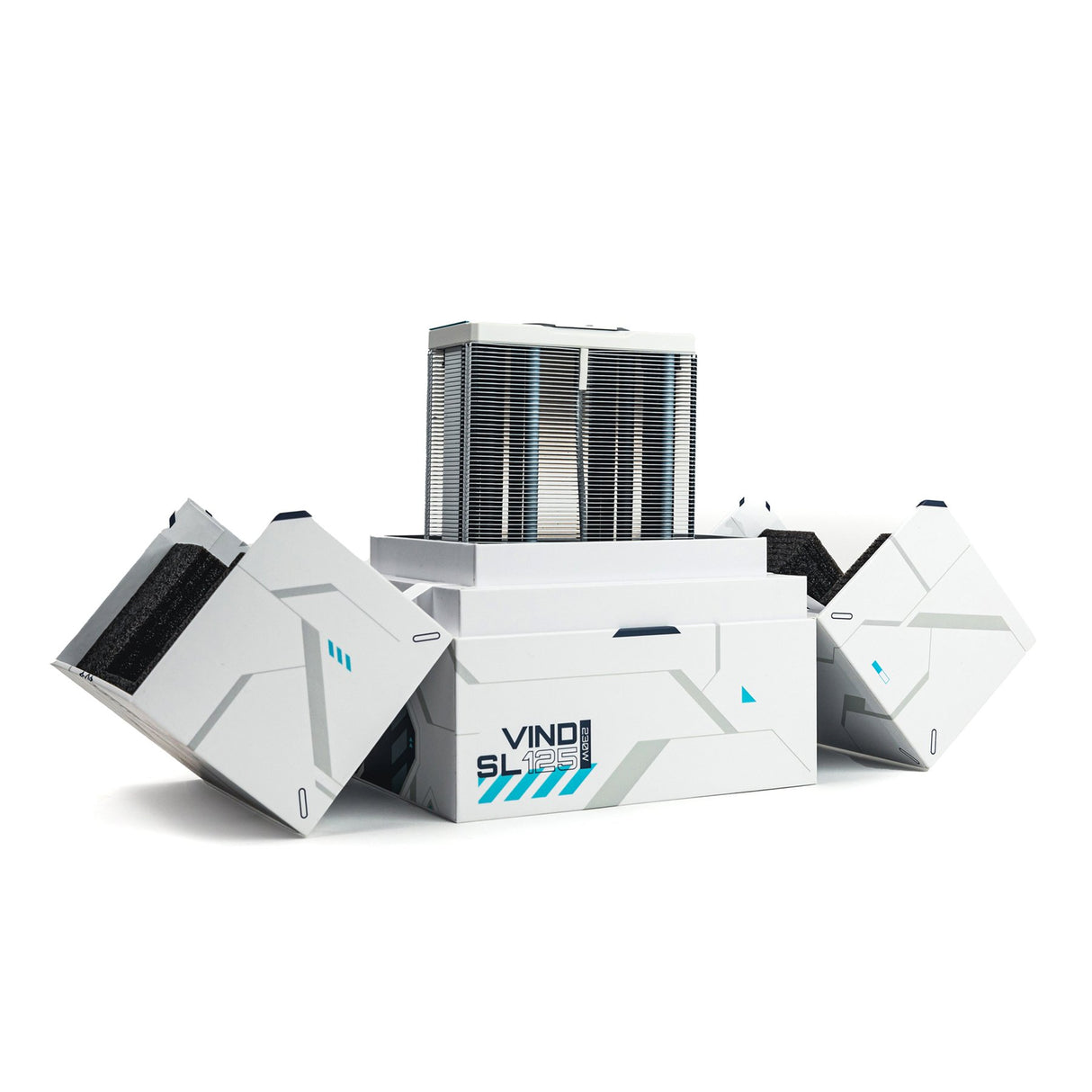 EAN 5298003820182 - Valkyrie VK-AIRSL125W sistema de refrigeración para ordenador Procesador Refrigerador de aire Negro imagen 3