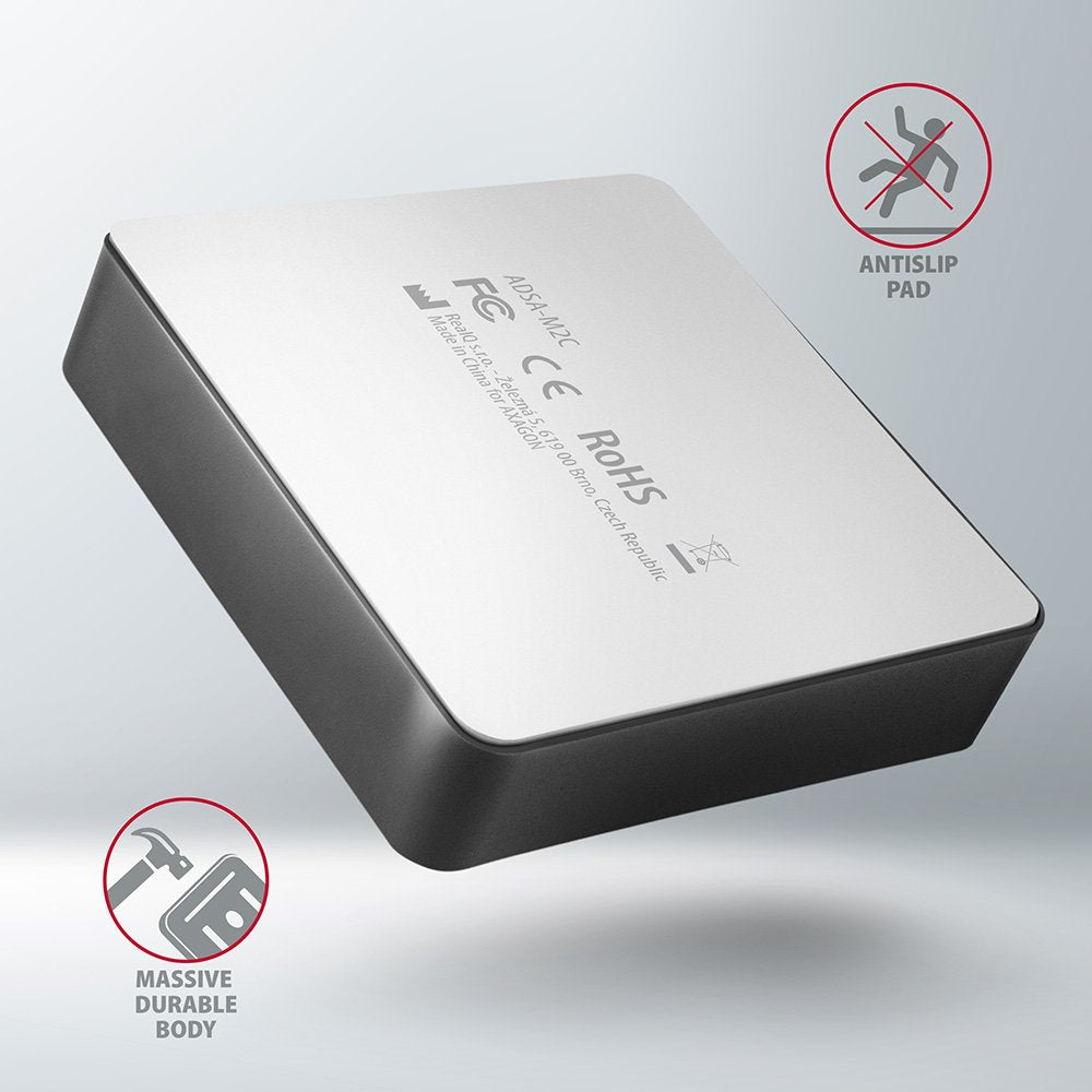 EAN 8595247906496 - Axagon ADSA-M2C base de conexión para disco duro USB 3.2 Gen 2 (3.1 Gen 2) Type-C Negro imagen 7