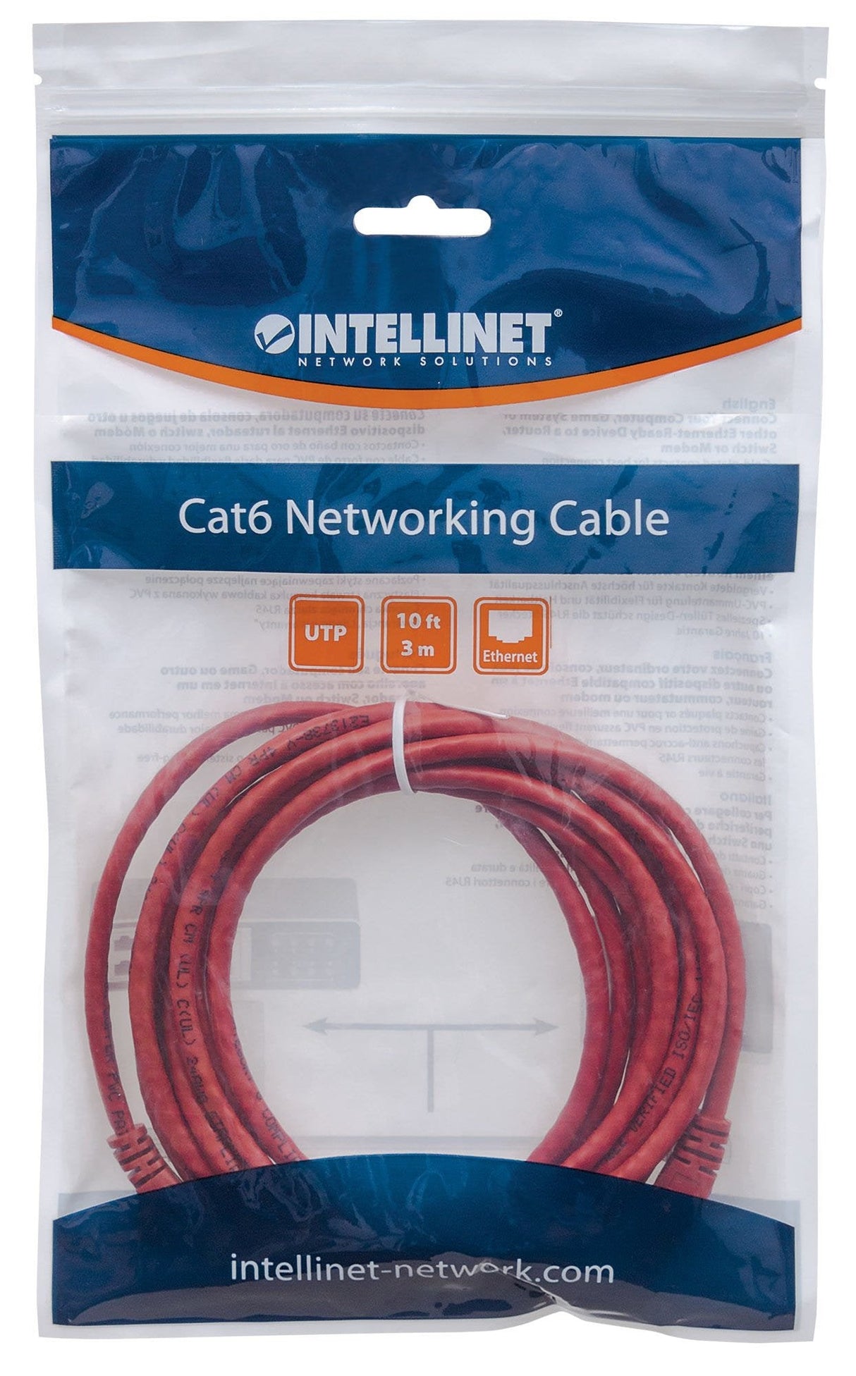 Intellinet Cat6 Utp 5m Red Cable De Red Rojo U/Utp (Utp)