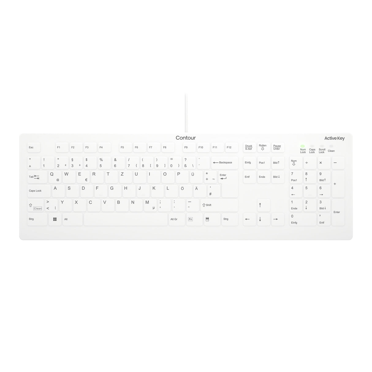 EAN 7061118086877 - Contour Design Active Key AK-C8112 teclado Médico USB QWERTZ Alemán Blanco imagen 1