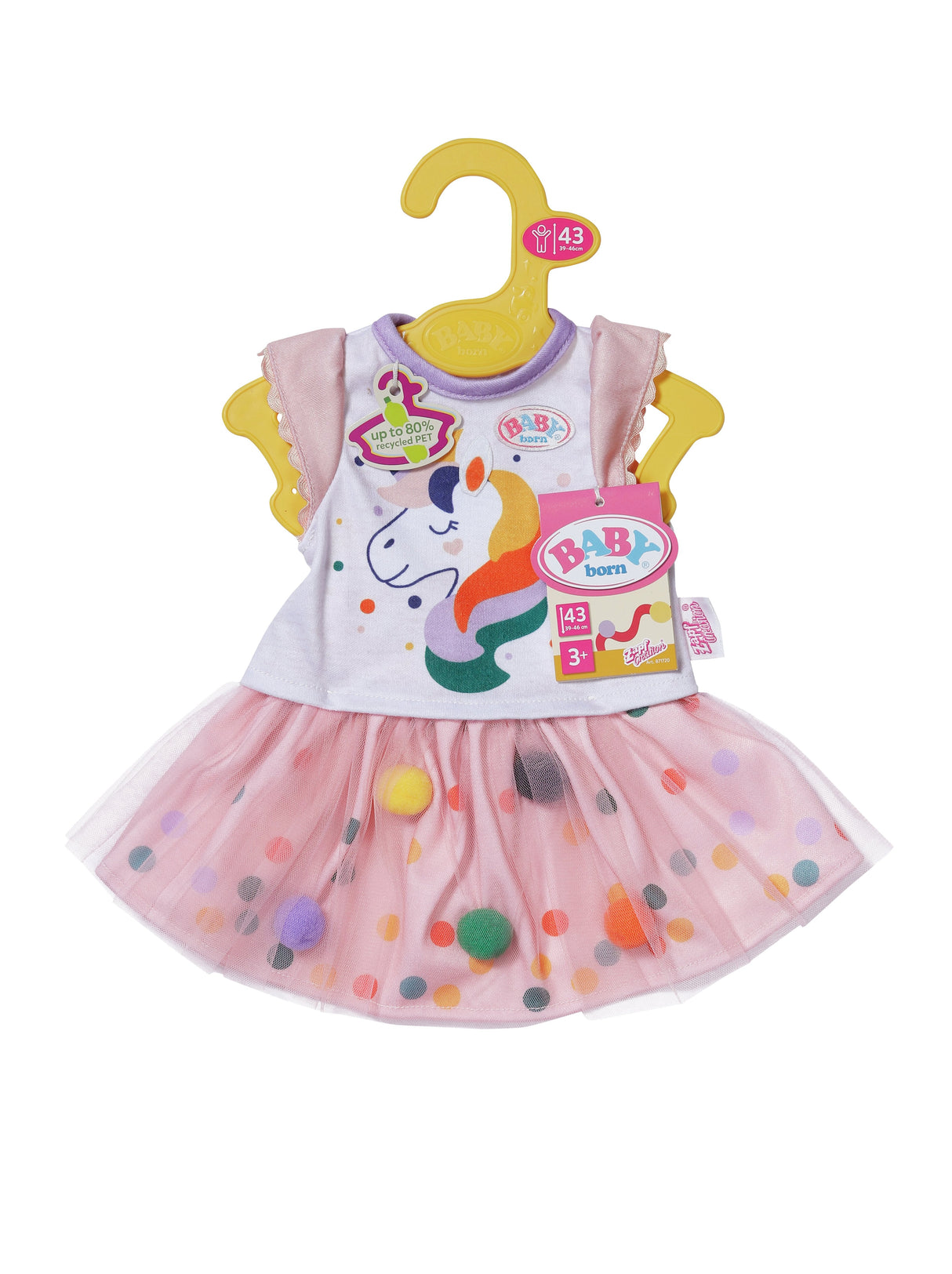 Zapf Creation Baby Born® Vestido Unicornio Con Tutú 43cm, Accesorios Para Muñecas 871720