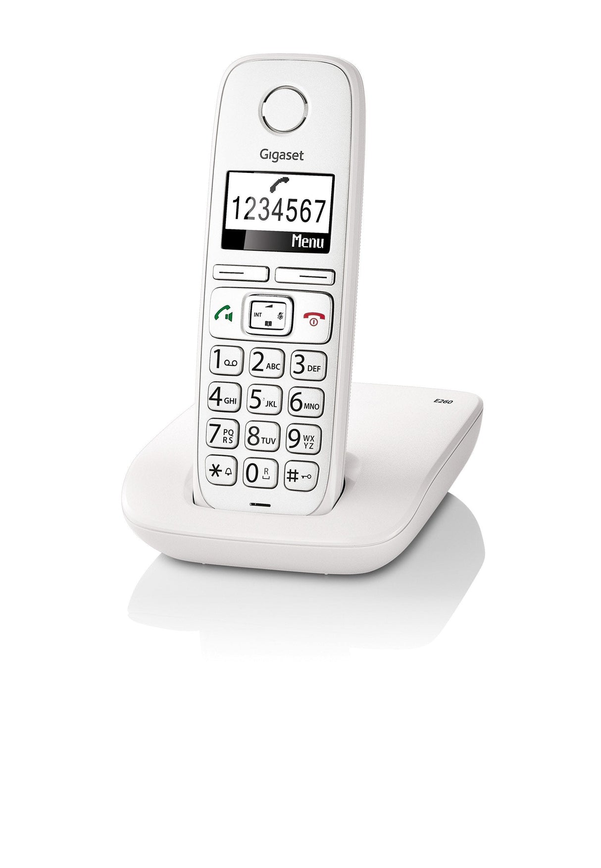 Gigaset E260 Teléfono Dect Identificador De Llamadas Blanco