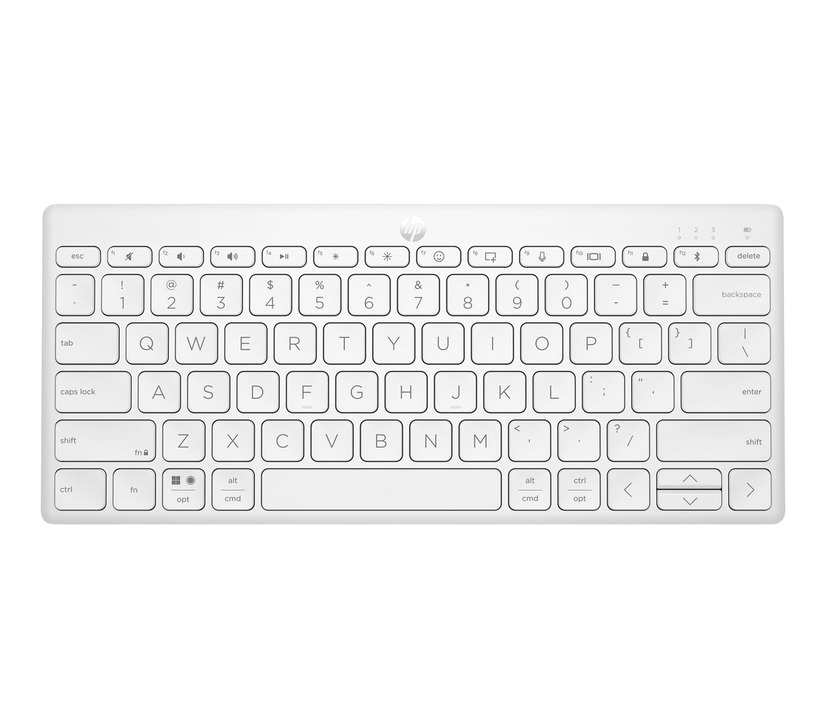 EAN 0196548516650 - HP 350 WHT Compact Multi-Device Keyboard teclado Hogar Blanco imagen 15