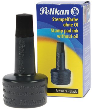 Pelikan Tinta De Sellar Sin Aceite - 28ml - Ideal Para Sellos - Color Negro