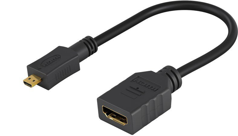 Wentronic 58683 Cable Hdmi 0,15 M Hdmi Tipo D (Micro) Hdmi Tipo A (Estándar) Negro