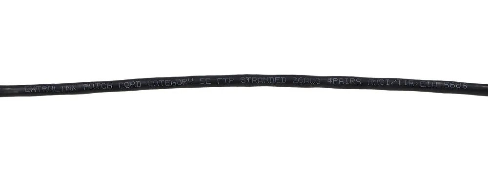 Extralink Lan Patchcord Cat.5e Ftp 10m Foiled Twisted Pair Bare Copper Black